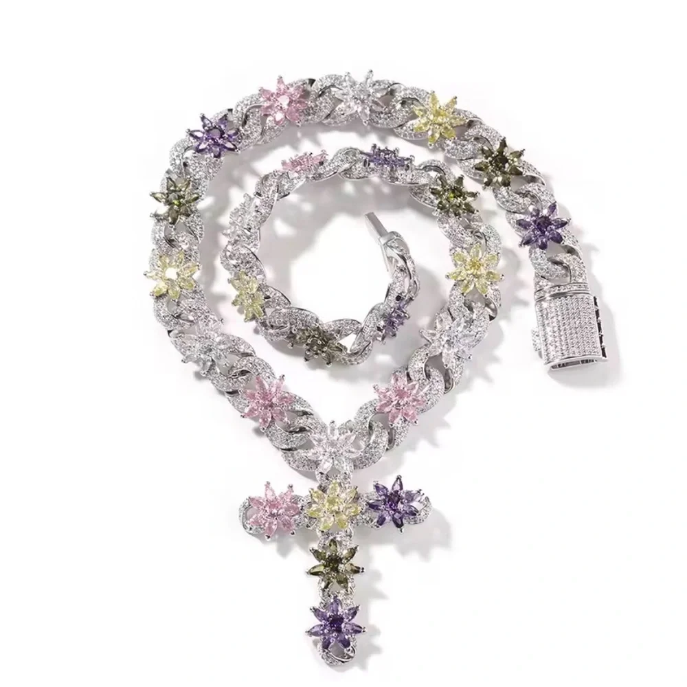 Elegant Multicolor Gemstone Necklace 18inch